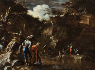 Scene from Greek History: Thales Causing the River to Flow on Both Sides of the Lydian Army by Salvator Rosa